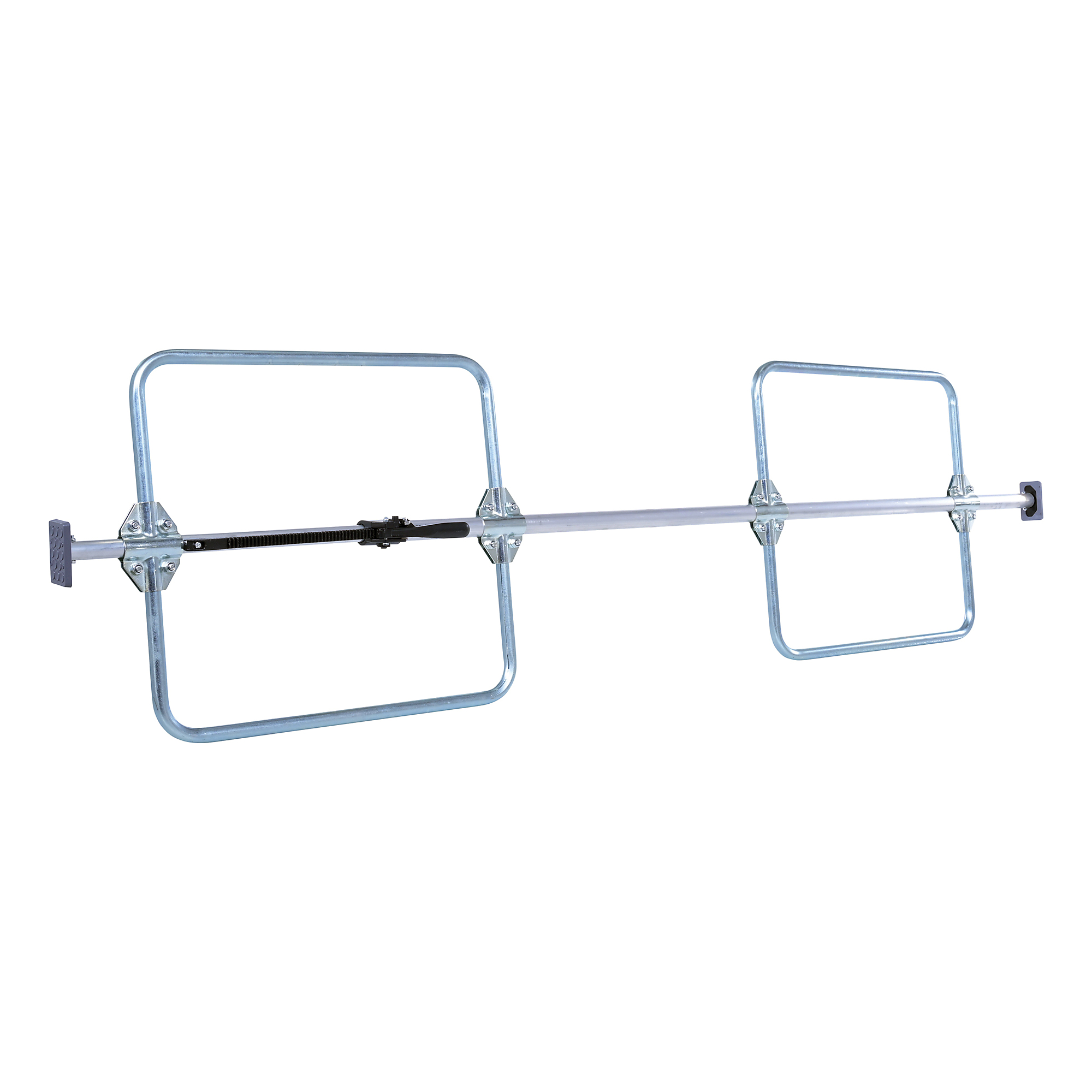 Vestil 1 Piece Aluminum Galvanized Cargo Bar 104"L x 4-5/8"W 23-15/16"H With Hoops Silver